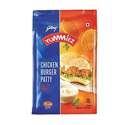 Godrej Frozen Veg Snacks Yummiez Chicken Burger Patty